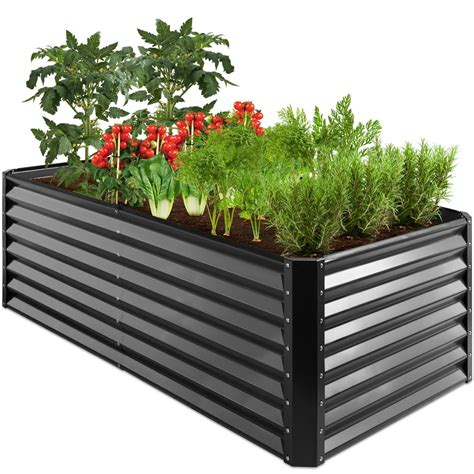 cheap metal planter boxes|metal elevated planter box.